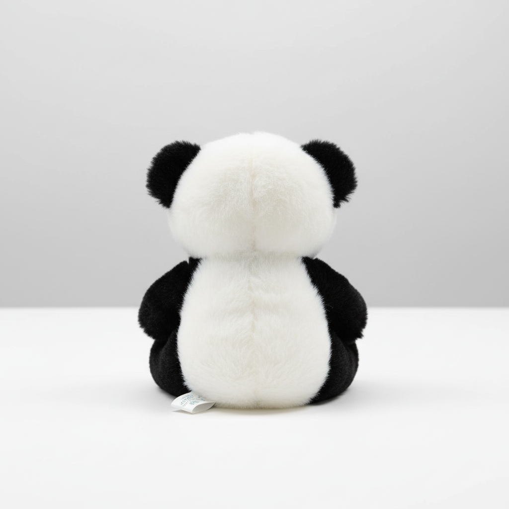 Forest Friend 6.3" Panda Bear Plush Stuffed Animal Gold Ears Blue Eyes