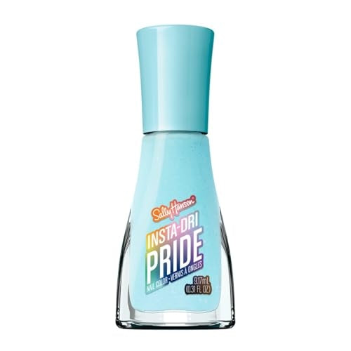 Sally Hansen Insta-Dri Pride Nail Polish | Quick Dry, Long Lasting, Streak-Free Shine | Opaque, Shiny | 766 Unapologetically Blue | Baby Blue Nail Color.