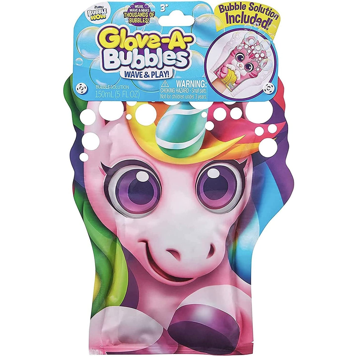 ZURU Glove-A-Bubbles Wave & Play 3 Pack - Kids Outdoor Party Toy Bubble Solution