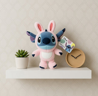 Disney Stitch Plush Pink Bunny Suit Easter 6" Clip Basketbfiller Stuffer