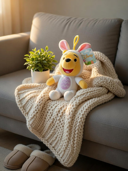 Disney Winnie the Pooh 7" Bunny Outfit Clip On Plush Easter Backpack Charm Toy