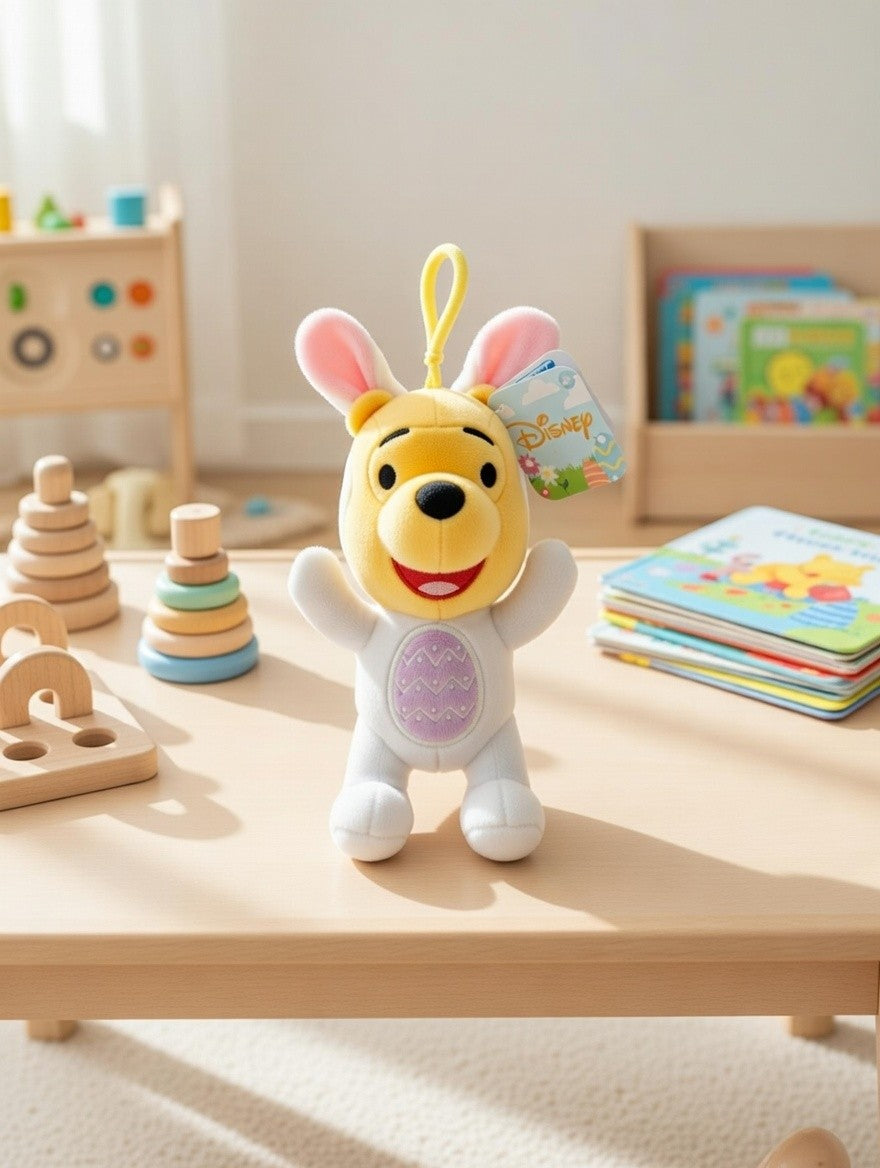 Disney Winnie the Pooh 7" Bunny Outfit Clip On Plush Easter Backpack Charm Toy