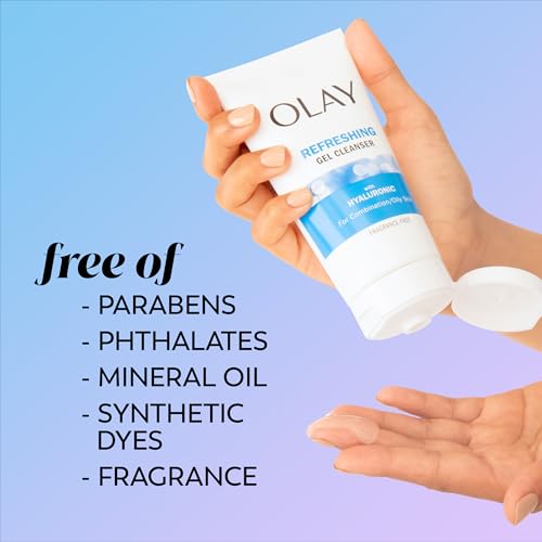 Olay Hyaluronic Duo Pack, Refreshing Gel Face Wash, Fragrance-Free 5 fl oz, Hyaluronic Ultralight Gel Face Moisturizer, Fragrance-Free 1.7 oz