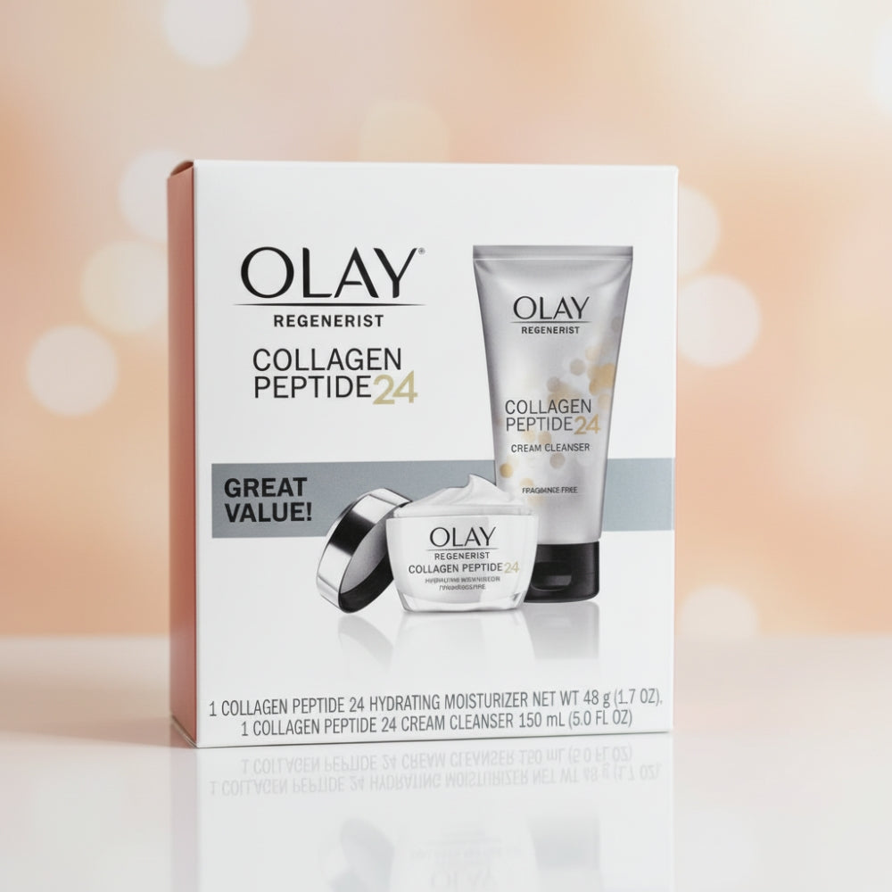 Olay Regenerist Collagen Peptide 24 Moisturizer 1.7oz & Cream Cleanser 5oz Set