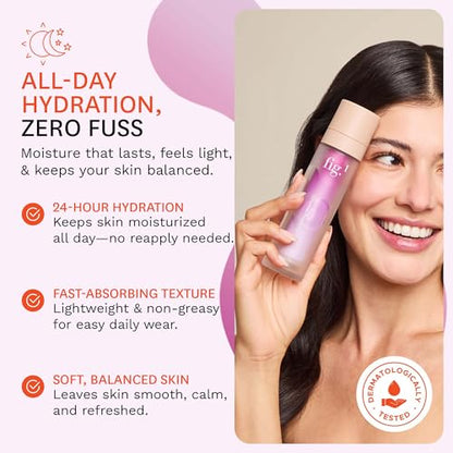 Fig.1 Ceramide Face Moisturizer for Women | Hydrating Daily Facial Moisturizer with Peptides, Hyaluronic Acid & Squalane | Lightweight, Non-Comedogenic, Fragrance-Free, Refillable – 1.7 fl oz