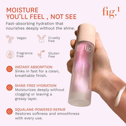 Fig.1 Ceramide Face Moisturizer for Women | Hydrating Daily Facial Moisturizer with Peptides, Hyaluronic Acid & Squalane | Lightweight, Non-Comedogenic, Fragrance-Free, Refillable – 1.7 fl oz