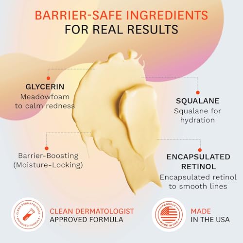 Fig.1 Retinol Night Cream | Face Hydrating Moisturizer With Retinol & Squalane | Night Cream For Women With Sensitive Skin | Dermatologist Tested Wrinkle Reduction | 50ml / 1.7 fl oz