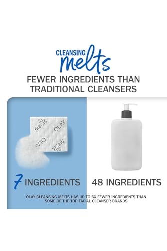 Olay Hyaluronic Water-Activated Cleansing Melts Facial Cleanser Pads 32 Count