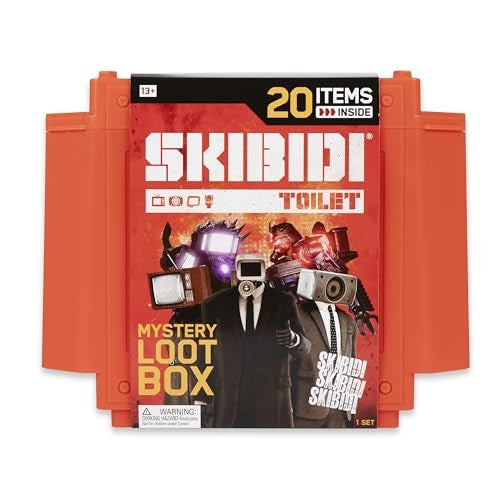 Skibidi Toilet Giant Mystery Loot Box, with 20 Mystery Surprises, YouTube Animation Sensation, Exclusive Mystery Figures, Officially Licensed Skibidi Toilet Merch