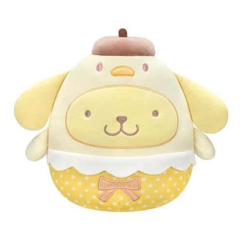 Squishmallows 2025 Original 8-Inch Easter Hello Kitty Squad Plush - Collectible Soft & Squishy Mini Stuffed Animal Toy - Add to Your Squad - Gift for Kids, Girls & Boys (Pompompurin Easter Chick)