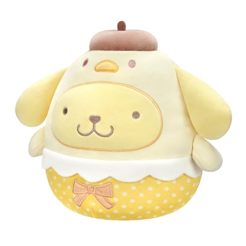 Squishmallows 2025 Original 8-Inch Easter Hello Kitty Squad Plush - Collectible Soft & Squishy Mini Stuffed Animal Toy - Add to Your Squad - Gift for Kids, Girls & Boys (Pompompurin Easter Chick)