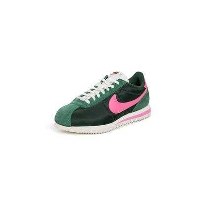 Nike Women's Cortez Sneakers, Fir/Pinksicle/Sail, 9.5 Medium US