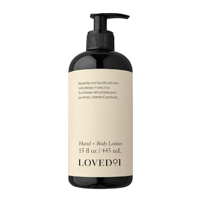Loved01 Hand & Body Lotion, John Legend Skincare, Fragrance-Free, Daily Lightweight Cream, Oprah's Favorite Things, Formulated with Shea Butter & Vitamin E, 15 oz