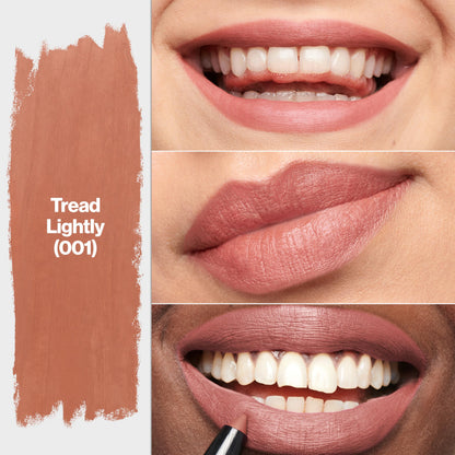 REVLON ColorStay Matte Lite Crayon Lipstick with Built-in Sharpener, Smudge-proof, Water-Resistant Non-Drying Lipcolor, 001 Tread Lightly, 0.049 oz