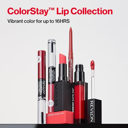 Revlon ColorStay Satin Ink Liquid Lipstick, Longwear Rich Lip Colors, Formulated with Black Currant Seed Oil, 014 Smokin' Hot, 0.17 fl oz