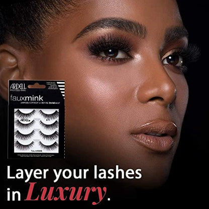 Ardell Faux Mink Lashes 811 False Eyelashes – Lightweight Natural Faux Mink Strip Wispy Lashes with Invisiband, 4 Pairs, 1 Pack
