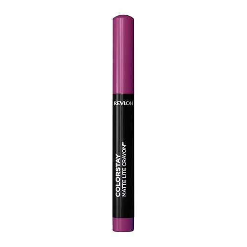 REVLON ColorStay Matte Lite Crayon Lipstick with Built-in Sharpener, Smudge-proof, Water-Resistant Non-Drying Lipcolor, 005 Sky High, 0.049 oz