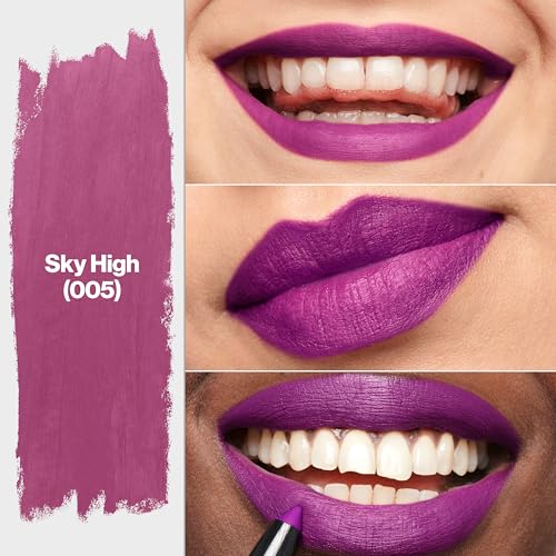 REVLON ColorStay Matte Lite Crayon Lipstick with Built-in Sharpener, Smudge-proof, Water-Resistant Non-Drying Lipcolor, 005 Sky High, 0.049 oz