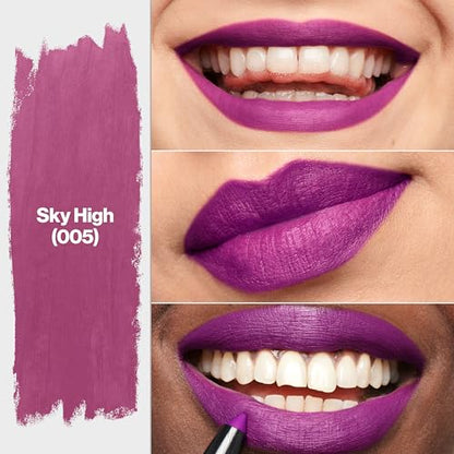 REVLON ColorStay Matte Lite Crayon Lipstick with Built-in Sharpener, Smudge-proof, Water-Resistant Non-Drying Lipcolor, 005 Sky High, 0.049 oz