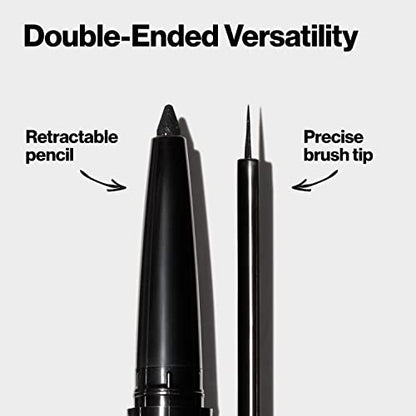 REVLON Liquid Eyeliner & Smoky Kohl Pencil, ColorStay Line Creator Eye Makeup, Waterproof & Transferproof, 154 Cool as Ice, 0.004 oz