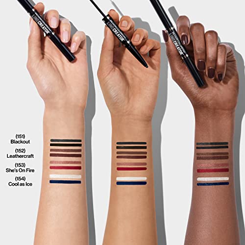REVLON Liquid Eyeliner & Smoky Kohl Pencil, ColorStay Line Creator Eye Makeup, Waterproof & Transferproof, 154 Cool as Ice, 0.004 oz