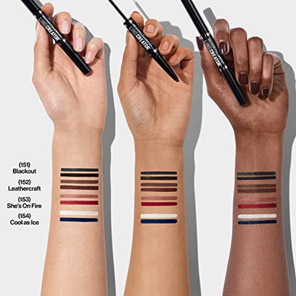 REVLON Liquid Eyeliner & Smoky Kohl Pencil, ColorStay Line Creator Eye Makeup, Waterproof & Transferproof, 154 Cool as Ice, 0.004 oz