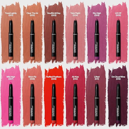 REVLON ColorStay Matte Lite Crayon Lipstick with Built-in Sharpener, Smudge-proof, Water-Resistant Non-Drying Lipcolor, 002 Clear The Air, 0.049 oz
