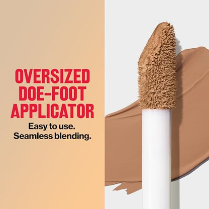 Revlon ColorStay Flex Wear, Full Cover Non-Creasing Concealer, Infused with Hyaluronic Acid & Vitamin E, Flexible Longwear, 060 Deep, 0.34 Fl Oz