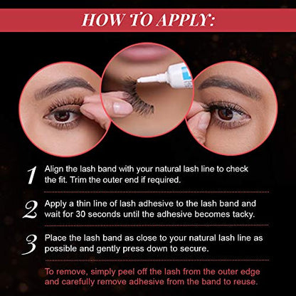 Ardell Faux Mink Lashes 817 – Lightweight, Knot-Free Invisiband Eyelashes for Natural Glam, 4 Pairs, 1 Pack