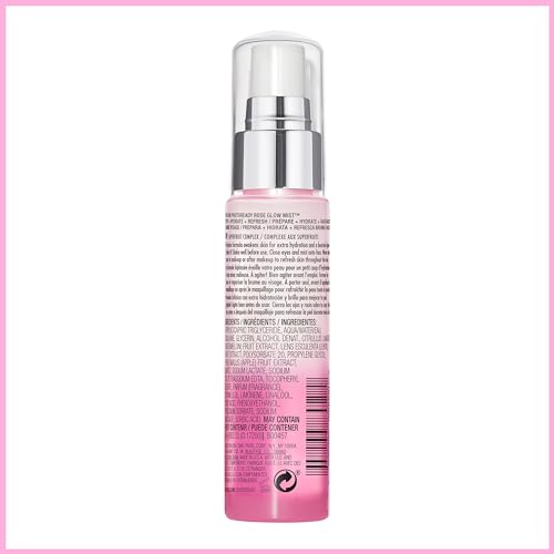 Revlon PhotoReady Rose Glow Mist Face Primer, Prep, Hydrate & Refresh Spray with Sheer Coverage, Infused with Nourishing Oils And Super Fruit Complex, 1.2 fl oz