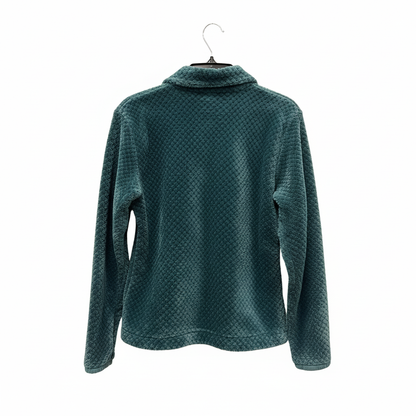 Columbia Women's Size M Dark Green Sherpa Full Zip Fleece Jacket NWT