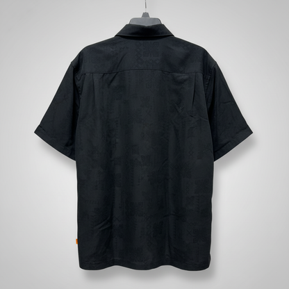 Quiksilver Waterman Collection Black Aloha Floral Shirt Men's XL Short Sleeve