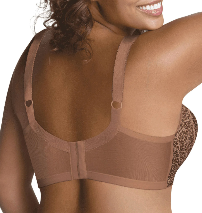 Just My Size Comfort Shaping Wirefree Bra 42DD Leopard Print Light Brown NWOT