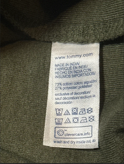 Tommy Hilfiger Mens Large 1/4 Zip Pullover Sweatshirt Olive Green NWOT Mock Neck