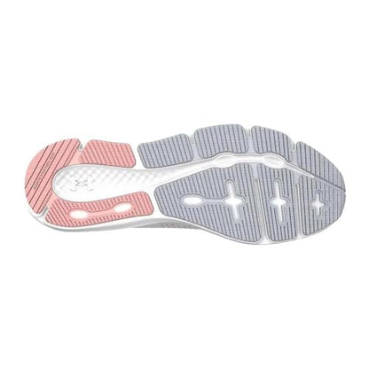 Under Armour Women's Charged Pursuit 3 Big Logo, (101) White/Halo Gray/Pink Fizz, 6.5, US
