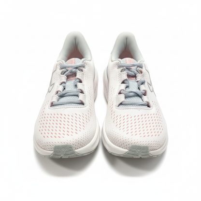 Under Armour Women's Charged Pursuit 3 Big Logo, (101) White/Halo Gray/Pink Fizz, 6.5, US