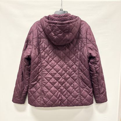 Columbia Women's 2X Size Sherpa High Pile Fleece Jacket Purple Fuzzy NWOT