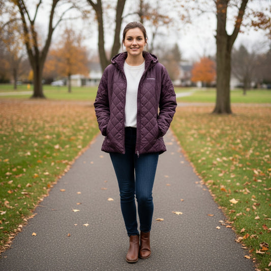 Columbia Women's 2X Size Sherpa High Pile Fleece Jacket Purple Fuzzy NWOT