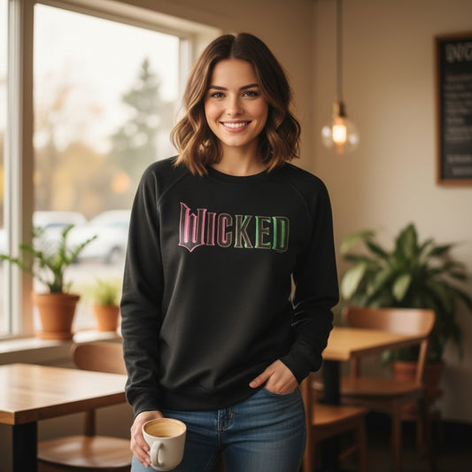 Lane Seven Women's XL Black Wicked Graphic Sweatshirt Pullover NWOT