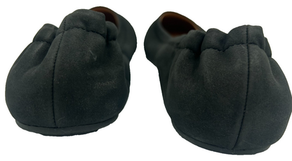 TOMS Women's Judith Ballet Flats Black Canvas Slip On Shoes Comfort Size 8