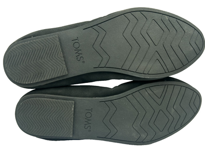 TOMS Women's Judith Ballet Flats Black Canvas Slip On Shoes Comfort Size 8