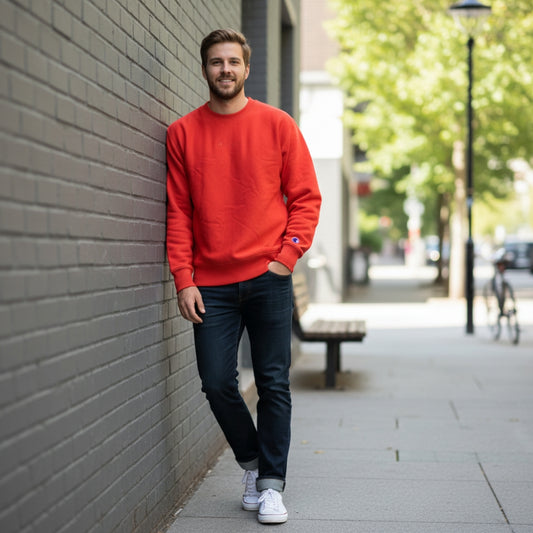 Champion Reverse Weave Red Sweatshirt Men's Small S Heavyweight Crewneck NWOT