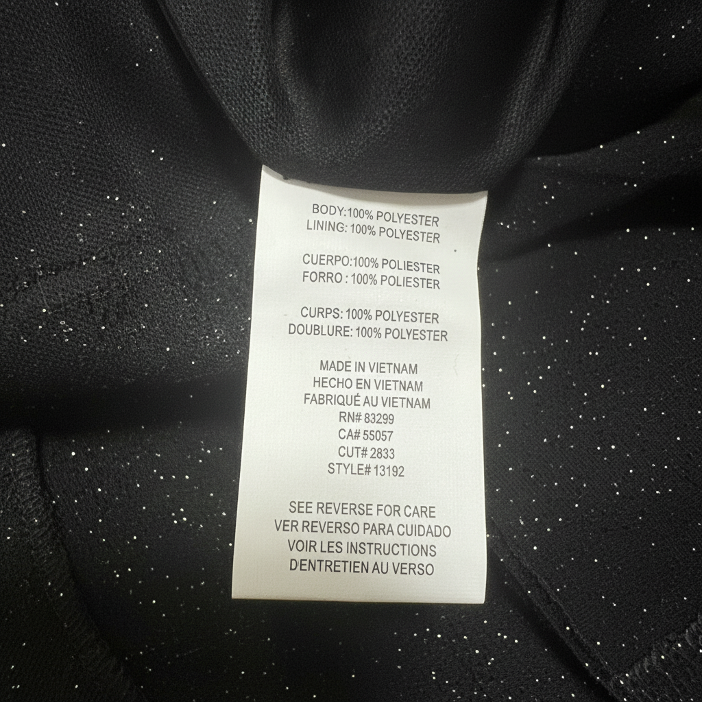 Jump Apparel Black Glitter Cocktail Party Dress Women's Size XS NWOT