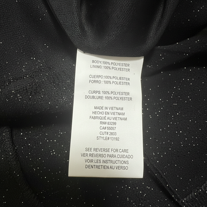 Jump Apparel Black Glitter Cocktail Party Dress Women's Size XS NWOT