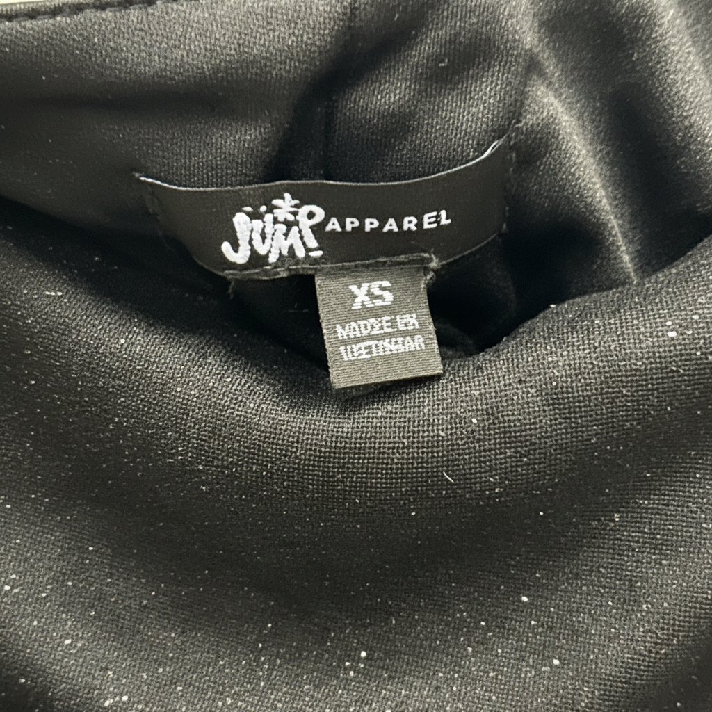 Jump Apparel Black Glitter Cocktail Party Dress Women's Size XS NWOT