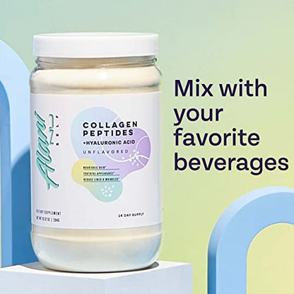 Alani Nu Collagen Peptides Powder UNFLAVORED | 18g Protein | Supports Bone, Skin and Nail Health | Collagen for Women | 80mg of Hyaluronic Acid | Gluten Free | Sugar Free | 14 Servings