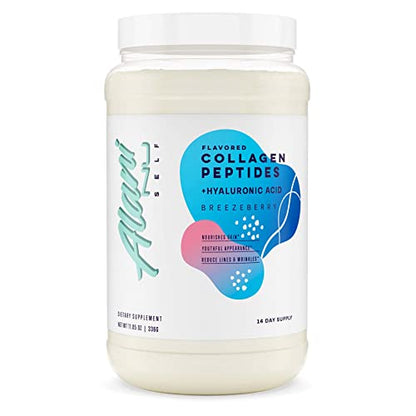 Alani Nu Collagen Peptides Powder BREEZEBERRY | 18g Protein | Supports Bone, Skin and Nail Health | Collagen for Women | 80mg of Hyaluronic Acid | Gluten Free | Sugar Free | 14 Servings | 3 Pack