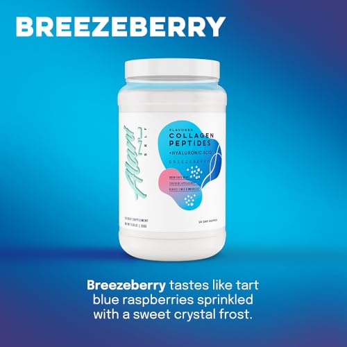 Alani Nu Collagen Peptides Powder BREEZEBERRY | 18g Protein | Supports Bone, Skin and Nail Health | Collagen for Women | 80mg of Hyaluronic Acid | Gluten Free | Sugar Free | 14 Servings | 3 Pack