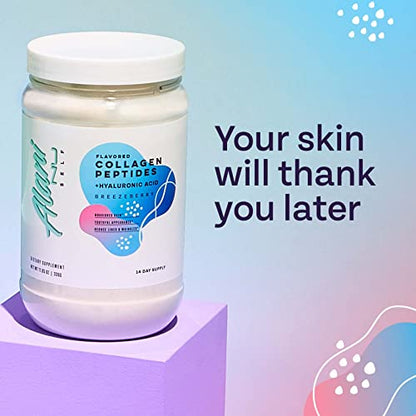 Alani Nu Collagen Peptides Powder BREEZEBERRY | 18g Protein | Supports Bone, Skin and Nail Health | Collagen for Women | 80mg of Hyaluronic Acid | Gluten Free | Sugar Free | 14 Servings | 3 Pack