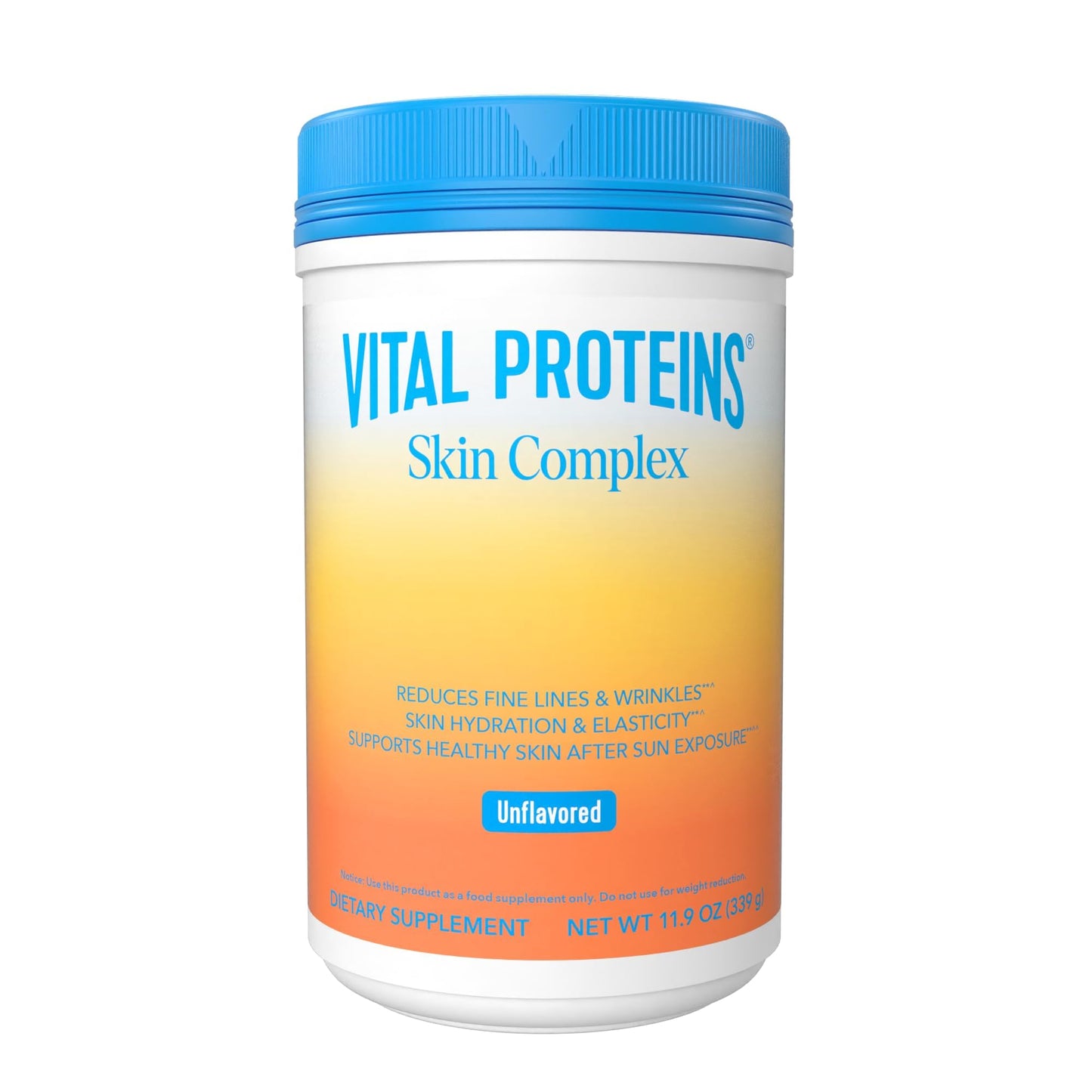 Vital Proteins Collagen Peptides for Women - 20g Hydrolyzed Collagen, Vitamin C, Hyaluronic Acid, Reduce Fine Lines & Wrinkles, Verisol & Holimel - Skin Complex Supplement, Unflavored 11.9oz Powder | 3 Pack